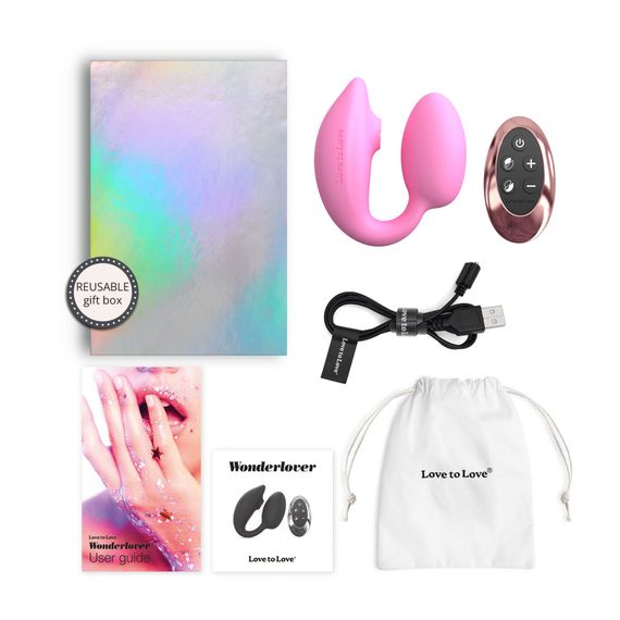 Віброяйце з вакуумною кліторальною стимуляцією Love To Love Wonderlover PINK PASSION | Зображення 5