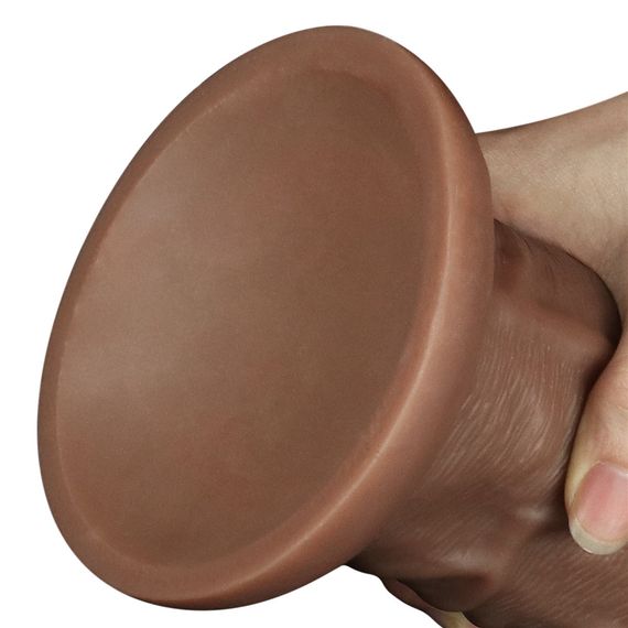 Реалістичний вібратор - King-Sized Realistic Chubby Vibrating Dildo 10.5" Brown Sex Aura | Зображення 5