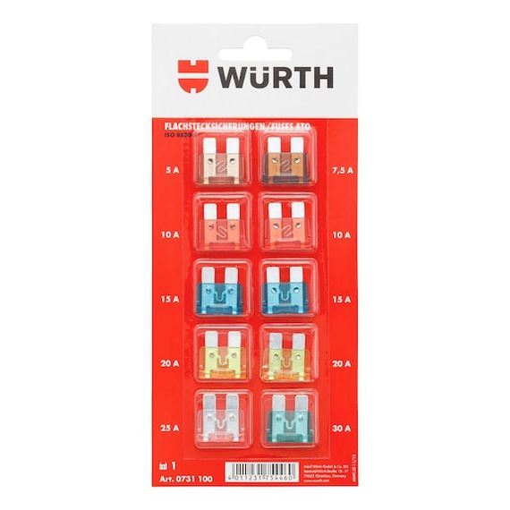 Набір запобіжників 3.0-30A WURTH 10 шт.