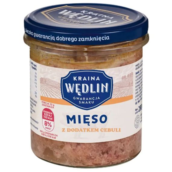 Мясная консерва тушонка свинная Kraina Wedlin, 280г (Польша), без консервантов