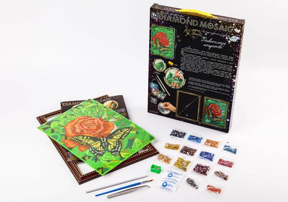 Креативна творчість "Діамантовий живопис. DIAMOND MOSAIC" DM-02 Danko Toys Маки Вид 4 | Зображення 4