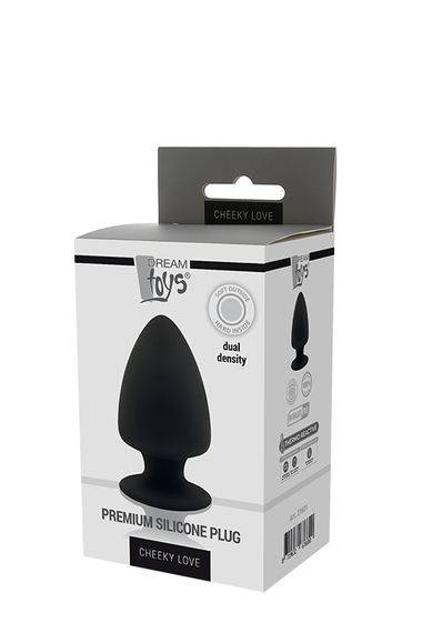 Термоактивна анальна пробка PREMIUM SILICONE PLUG S BLACK, Черный | Зображення 1