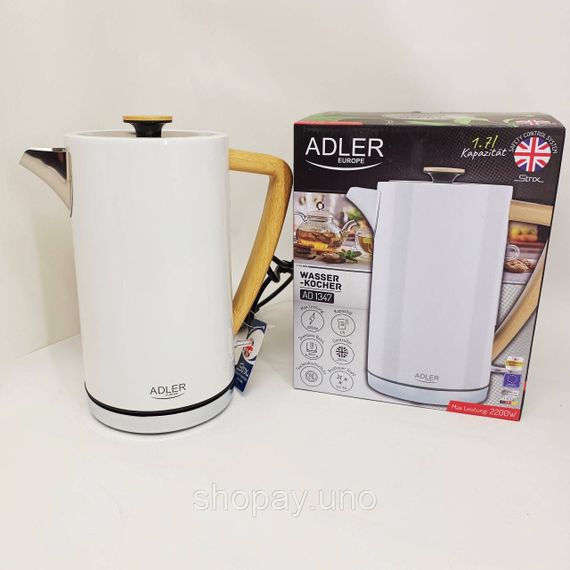 Электрочайник Adler AD 1347 1.7л White | Зображення 7