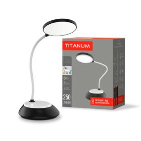Світлодіодна лампа настiльна з акумулятором TITANUM TLTF-022B 7W 3000-6500K USB чорна