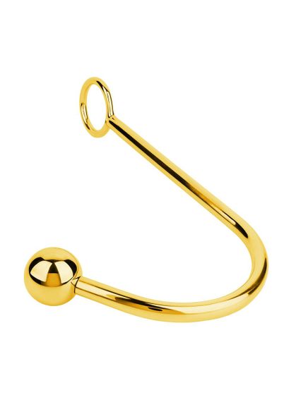 Анальний гак преміум-класу з кільцем для бондажу Taboom Luxury Anal Hook, золотий Sex Aura | Зображення 2