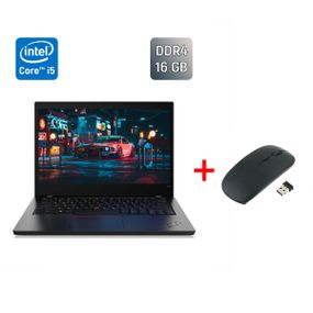 Ультрабук Lenovo ThinkPad L14 Gen 2 / 14" (1920x1080) IPS / Intel Core i5-1135G7 (4 (8) ядра по 2.4 - 4.2 GHz) / 16 GB DDR4 / 500 GB SSD / Intel Iris Xe Graphics / WebCam / Windows 11 б/в + Подарунок Бездротова миша / USB
