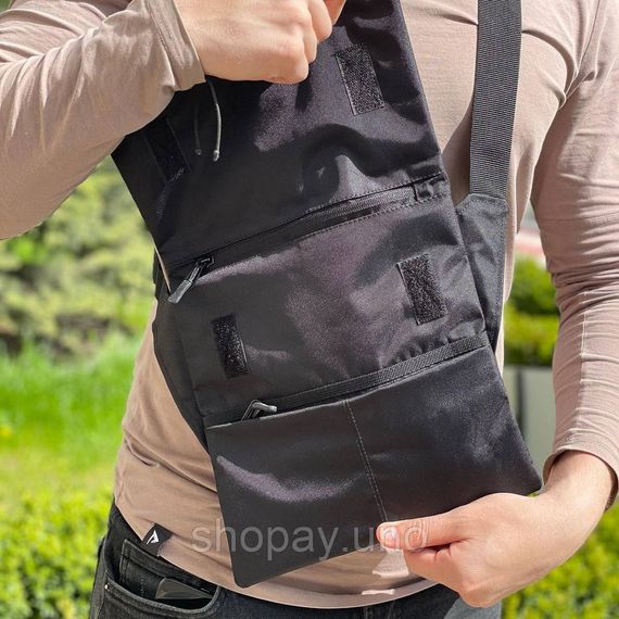 Тактична сумка‑месенджер з кобурою, Cordura 1000D, чорна, приховане носіння, слінг через плече | Зображення 6