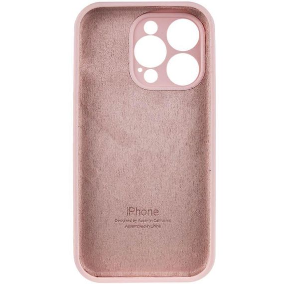 Чехол Silicone Case Full Camera Protective (AA) для Apple iPhone 15 Pro Max (6.7") Розовый / Chalk Pink | Зображення 3
