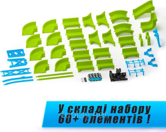 Трек машини всюдиходи WowWee Power Treads. Великий ігровий набір Hyperdrive Zipline Pack 60+ складових | Зображення 2