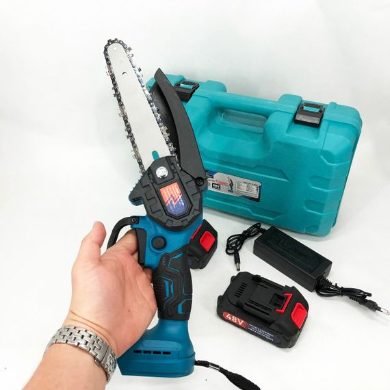 Потужна електропилка пила ланцюгова Пила для роботи в саду 6"(15 см) Domotec 24V, Потужна садова пилка AY-68 | Зображення 6