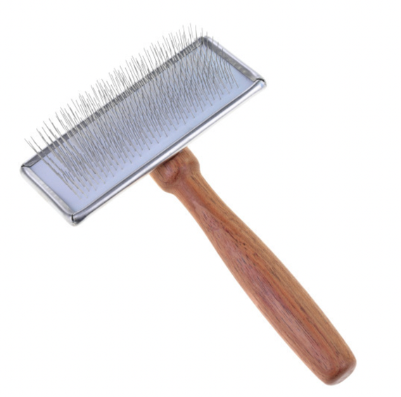 Madan Slicker Brush - профессиональная  щетка с деревянной ручкой размер М