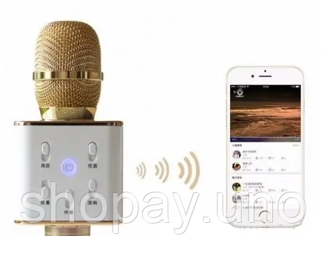 Беспроводной караоке микрофон Q7 Bluetooth | Зображення 1