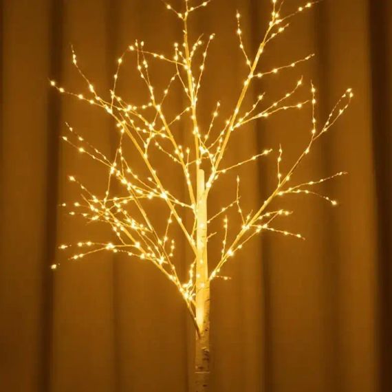 Світлодіодне декоративне дерево 1.5м, 320 LED, тепле біле світло / LED дерево нічник | Зображення 1