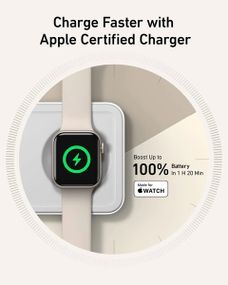 Бездротовий зарядний пристрій Anker MagGo Wireless Charging Station 15W 3-in-1 Pad White