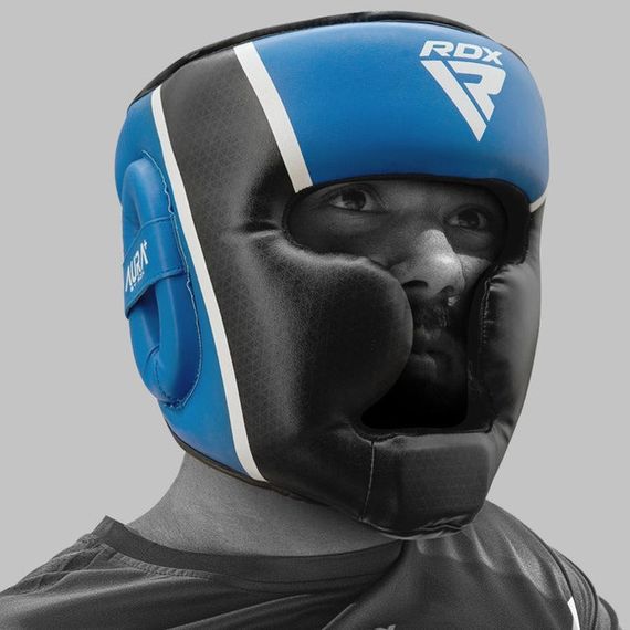 Шолом боксерський  RDX AURA PLUS T-17 Blue/Black M (капа у комплекті) | Зображення 6