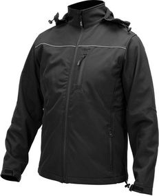 Куртка робоча SOFTSHELL з прикрипн капюшоном YATO розм M, чорна, 3 кишени, 96% полиест и 4% спандекс YT-79551