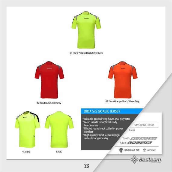 Футболка воротарська без захисту Best Team GK-30166 Orange | Зображення 1