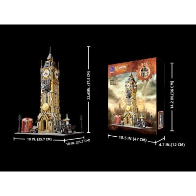 Конструктор Pantasy Original - Steampunk Парк Часовая башня в стиле стимпанк (85008) | Зображення 5