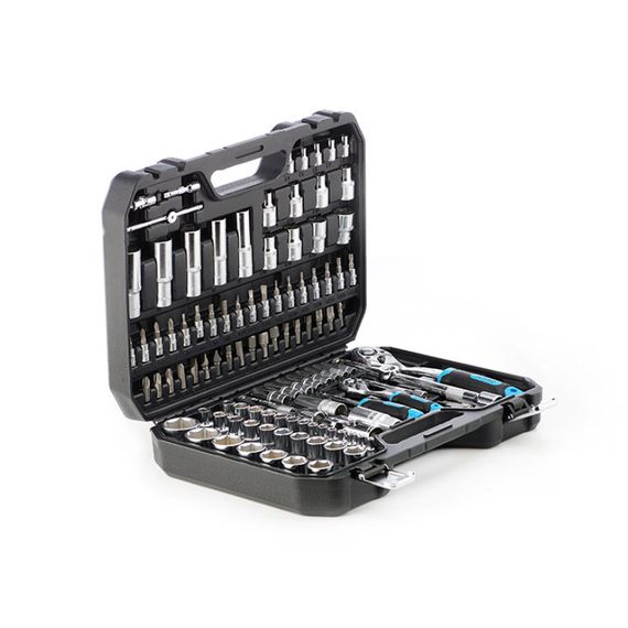 Набор насадок (инструментов) торцевых c трещоткой CrV 1/4, 1/2 (90Т) (94шт) APRO