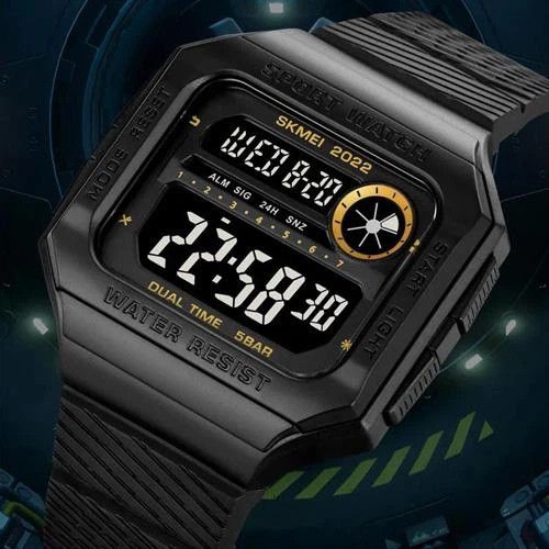 Годинник наручний чоловічий Skmei 2022GDBK чорний з золотистим | Зображення 1