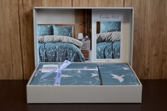 Постільна білизна First Choice Homesko Ranforse сімейний 160 х 220 см Freedom Mint | Зображення 1