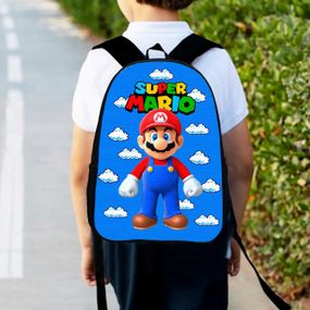Рюкзак детский Марио" Super Mario" 34х27см,городской ранец для мальчика с принтом (00355)