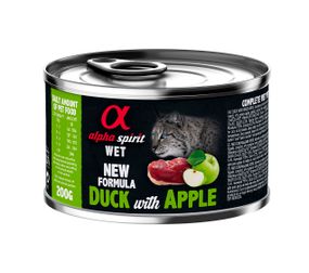 Корм Alpha Spirit Duck with Green Apple вологий з качкою та яблуком для дорослих котів 200 гр