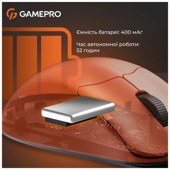 Мишка GamePro Genesis Avenger Wireless/Bluetooth/USB Orange (GM096O) | Зображення 5