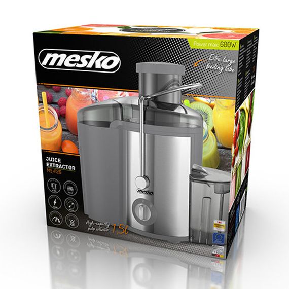 Соковитискач Mesko MS-4126-grey 600 Вт | Зображення 1