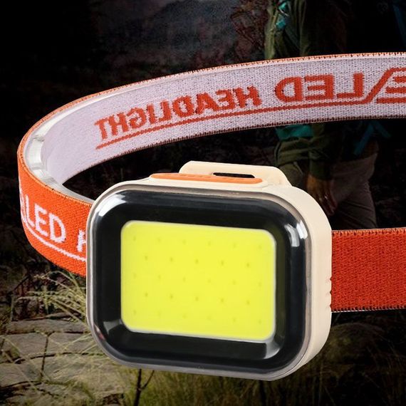 Налобний ліхтар зі зручним ремінцем для голови CY-2027-B-COB(white+red), Водонепроникний ліхтарик AQ-51 | Зображення 2