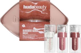 Набір для губ Huda Beauty Glossiest Gloss Mini Kit (glassy, bombshell, sugar baby)(3*1.9 ml)