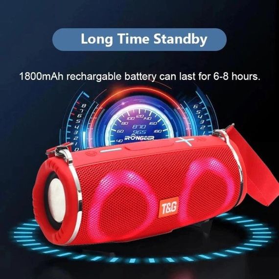 Колонка портативна Bluetooth T&G TG642 red червона | Зображення 3