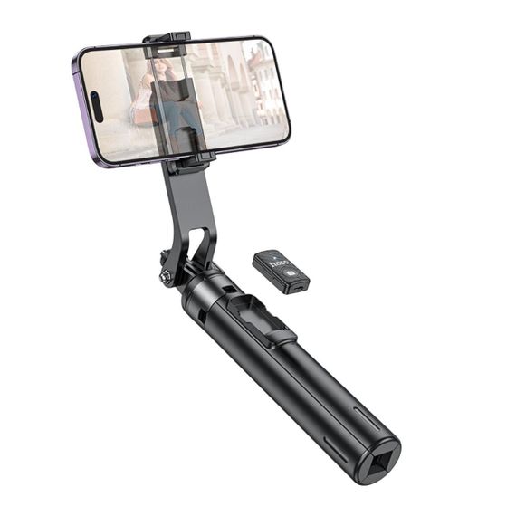 Селфі-монопод HOCO K21 Stream aluminum alloy live broadcast holder Black | Зображення 2