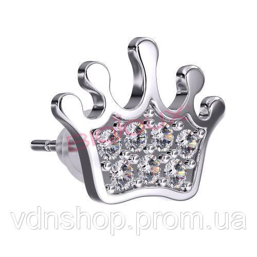 Бижутерия модная и стильная, Круглые серьги из медицинской стали, Гипоаллергенные медицинские серьги DF-63 | Зображення 4