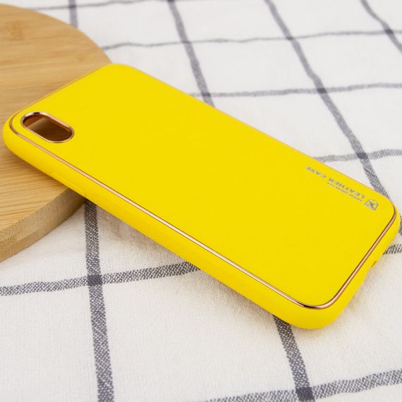 Шкіряний чохол Xshield для Apple iPhone X/XS (5.8") Бузковий / Dasheen Жовтий / Yellow | Зображення 1