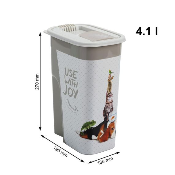 Контейнер для сухого корма Rotho Flo 4,1 л (40024) с рисунком животных | Зображення 3