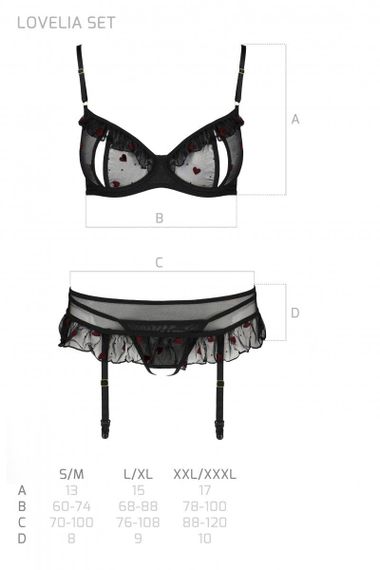 Комплект Passion LOVELIA SET Чорний L/XL | Зображення 4