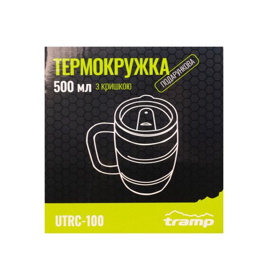 Термокружка Tramp 500мл подарункова олива, туристична термочашка трамп велика, дорожня чашка на риболовлю похід | Зображення 5