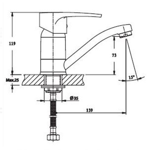 Змішувач для кухні Haiba CEBA 555 HB0035 | Зображення 1