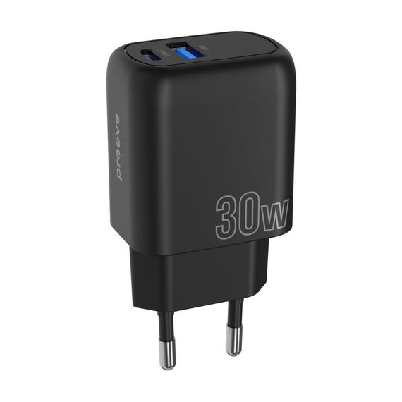 Сетевая зарядка Proove Silicone Power Plus 30W (Type-C+USB), Черный | Зображення 2
