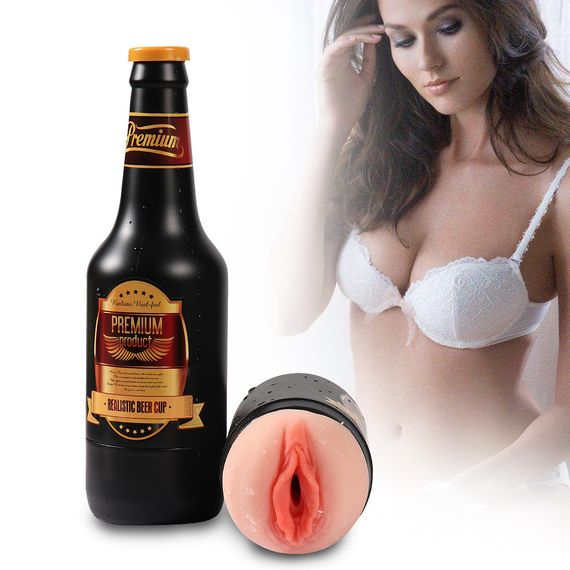 Мастурбато-вагіна пляшка Beer bottle masturbation Cup без вібрації тілесний Sex Aura | Зображення 2