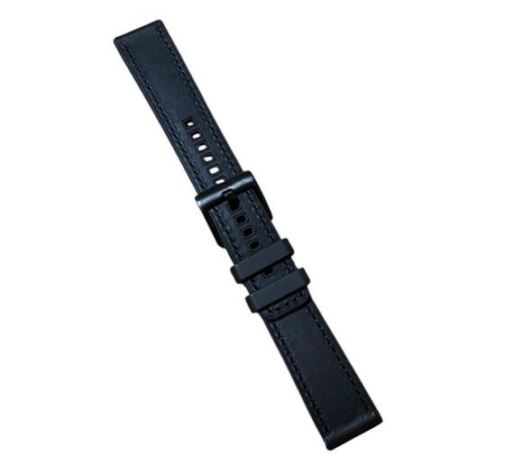 Ремінець Primolux Leather Silicone для годинника Amazfit Active Max / Amazfit Balance 2 - Black | Зображення 4