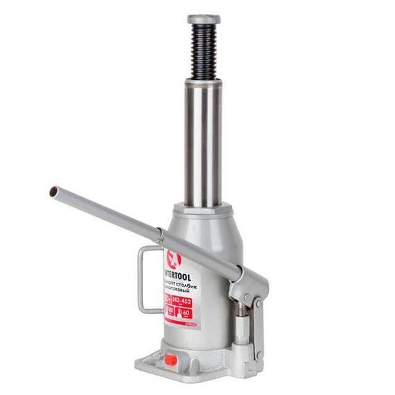 Домкрат "стовпчик" одноштоковий 20 т, 242-452 мм INTERTOOL GT0028 | Зображення 1