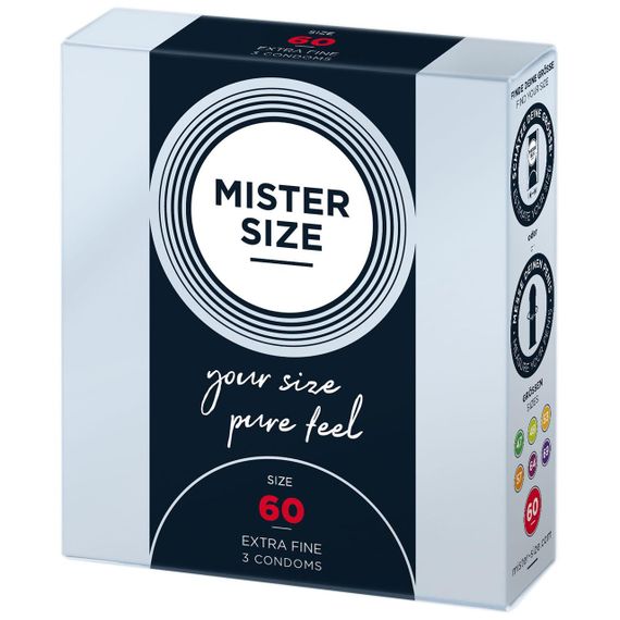 Презервативи Mister Size - pure feel - 60 (3 condoms), товщина 0,05 мм | Зображення 1
