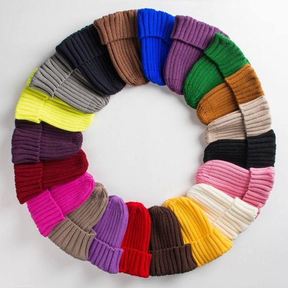 Шапка бини в рубчик Серо-бежевый 54-58р (5512) | Зображення 6