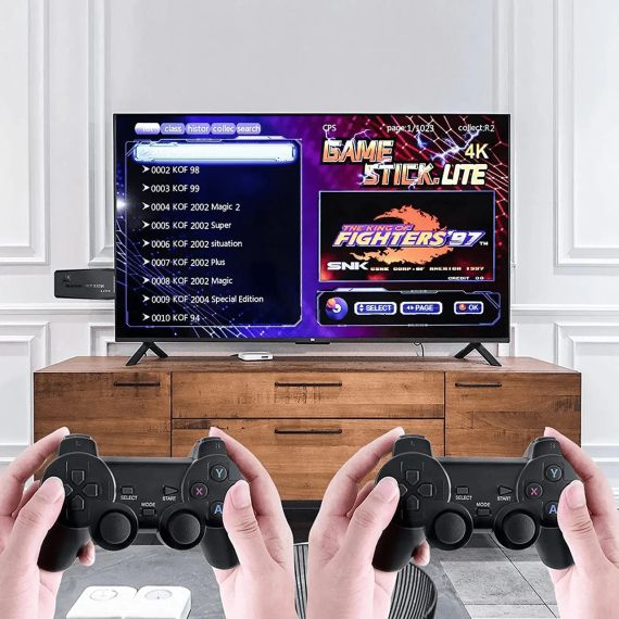 Игровая ТВ-приставка M8 mini 4K на Android TV с встроенным эмулятором ретро-игр и джойстиками | Зображення 1