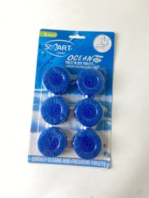 Smart Clean диски для сливного бачка для чистки унитаза Океан 6 шт
