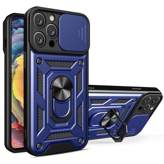 Чохол Ummi Camshield Serge Ring для Apple iPhone 12 Pro Max (6.7") Синій / Navy