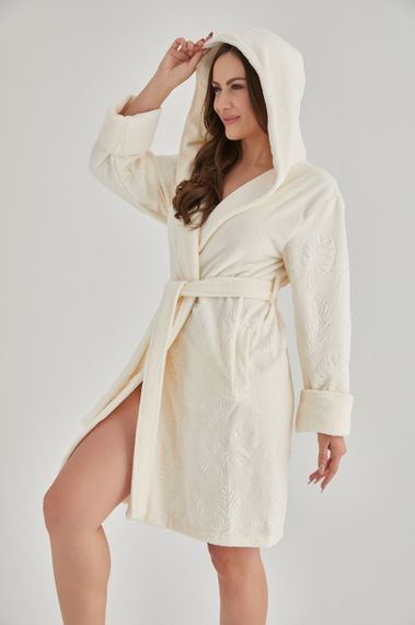Жіночий халат Nusa 8665 Кремовий, XL | Зображення 1