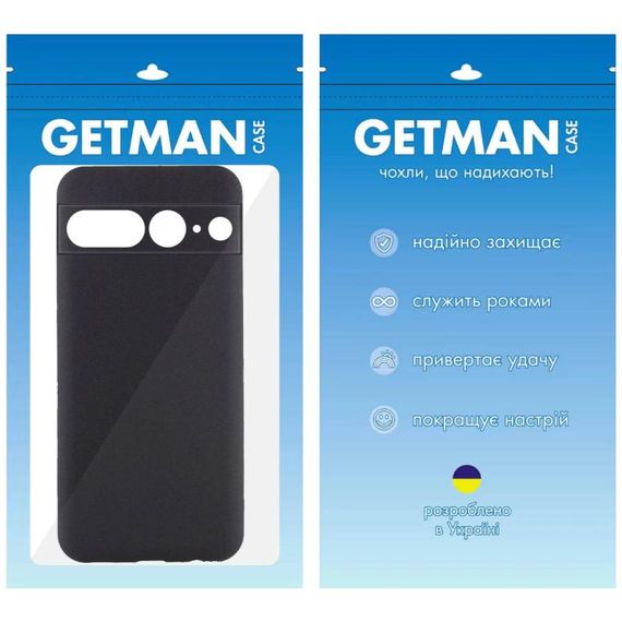 Чохол TPU GETMAN Liquid Silk Full Camera для Google Pixel 7 Pro Чорний / Black | Зображення 2